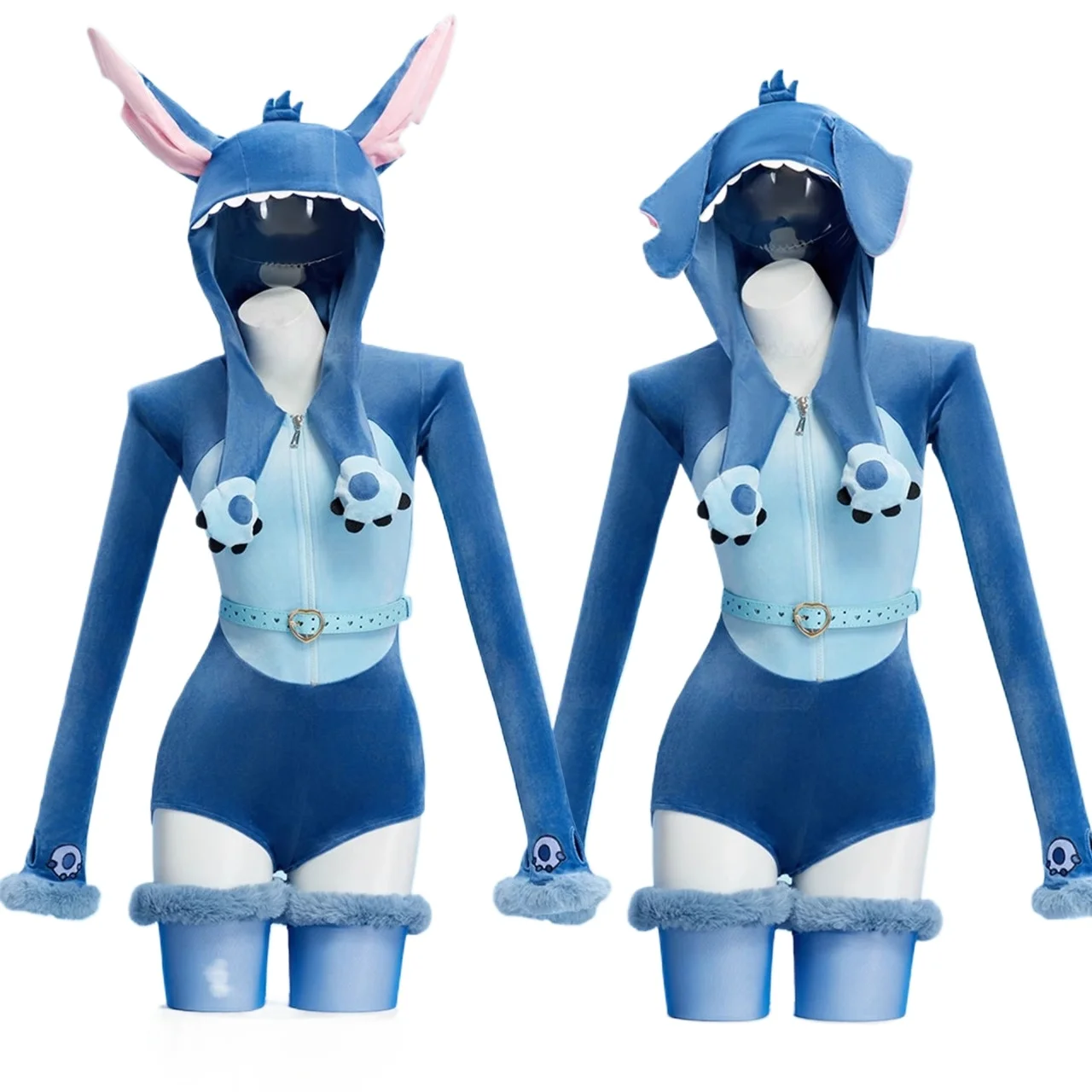 

Anime Vaporeon Cosplay Costume Women Sexy Flannel Hooded Bodysuit Tail Socks Suit Bunny Girl Kawaii Plush Pajamas Cute Jumpsuit