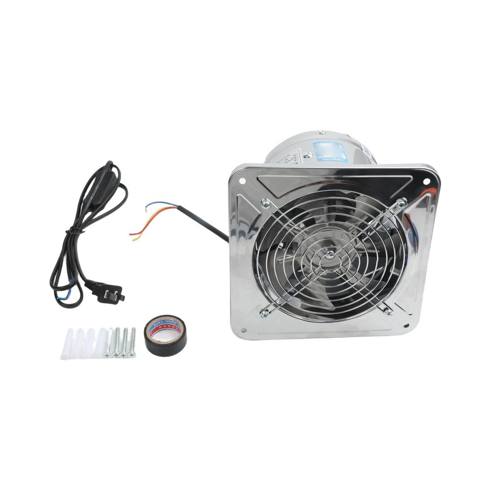 Stainless Steel for exhaust Fan Wall Mount for Kitchen Bathroom Ventilation with Low Heat Generation and Long Life Motor