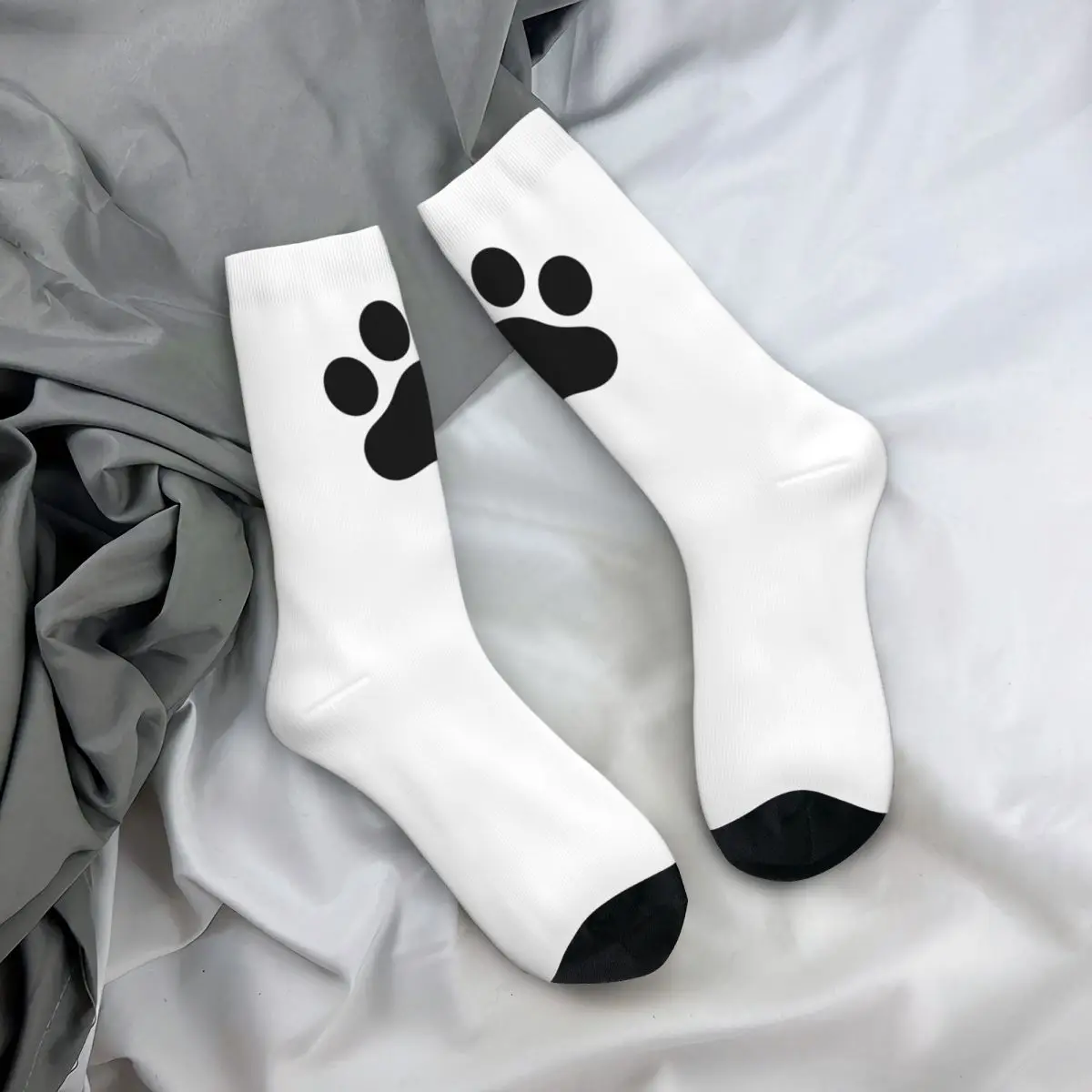 Winter Warm Casual Women Men Dog Paw French Bulldog Cartoon Socks Non-slip Basketball Socks