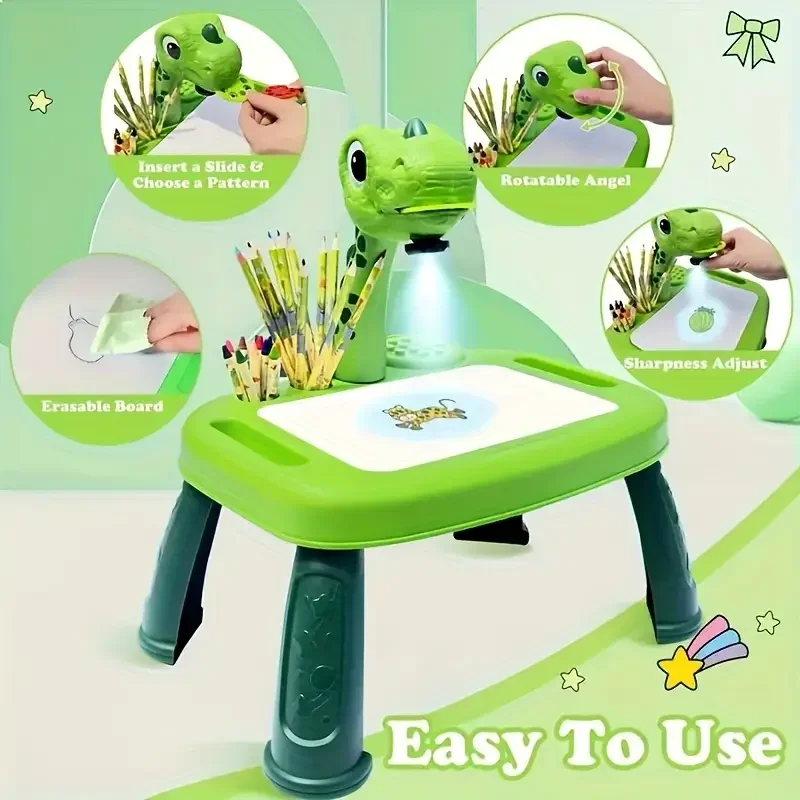 A popular unicorn projection music drawing board in the United States, suitable for children over 3 years old to learn drawing.