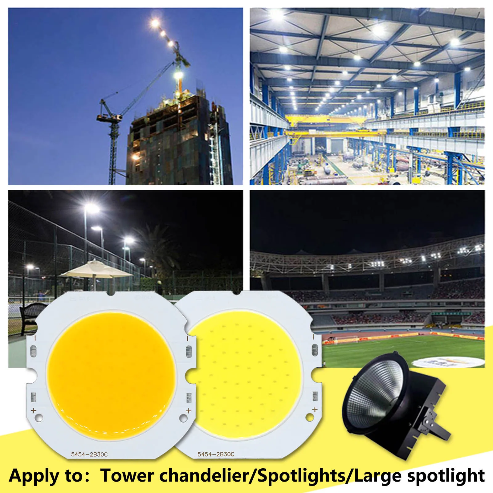 30W DC90-96V แหล่งกําเนิดแสง LED ชิป Spotlight โคมไฟเย็นสีขาว LED COB โคมไฟลูกปัดชิปแบบบูรณาการ Board Light Emitting Diode