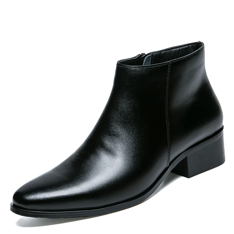 Winter Herren PU-Lederstiefel Klassischer Britischer Stil Casual Business Schuhe Hochwertige Knöchelstiefel für Männer Übergröße 46 Herrenstiefel – Detail 1