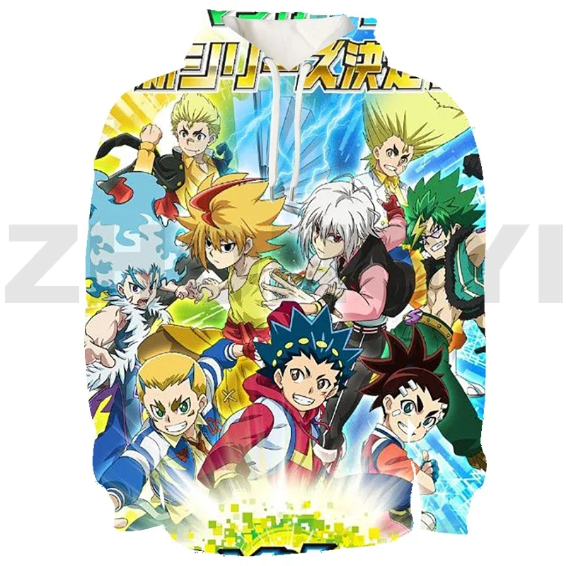 Harajuku Beyblade Burst 3D Loose Pullovers Tracksuit Female Fashion Casual Couple Clothes Hip Hop Sweatshirts High Street Hoodie