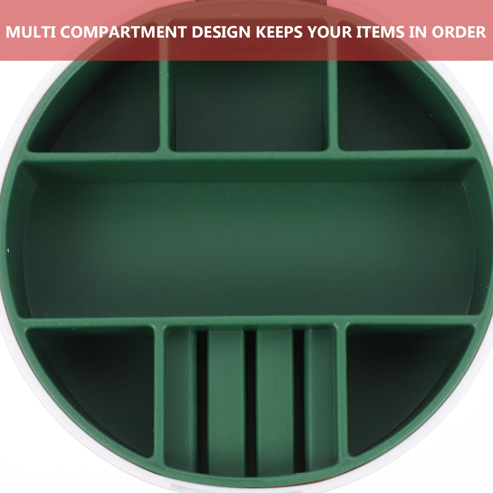 

1pc Jewelry Box Round Multi-Slot Abs Travel Organizer For Rings Earrings Watches Portable Storage Case Small Jewelry Container