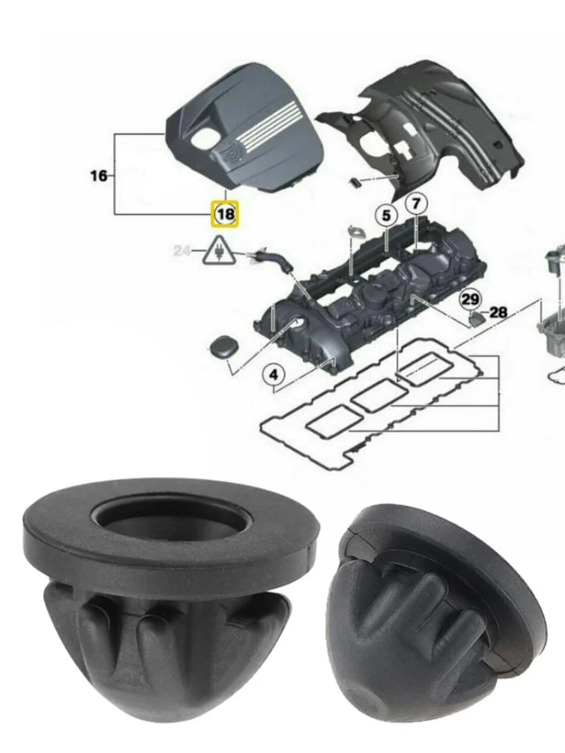 Borracha Tampa do motor do carro, montagem, Bush Bump, Stops, Acessórios para BMW Série 1, E88, E82, F20, F20, LCI, X4, X5, MINI, F56, F55, 4pcs