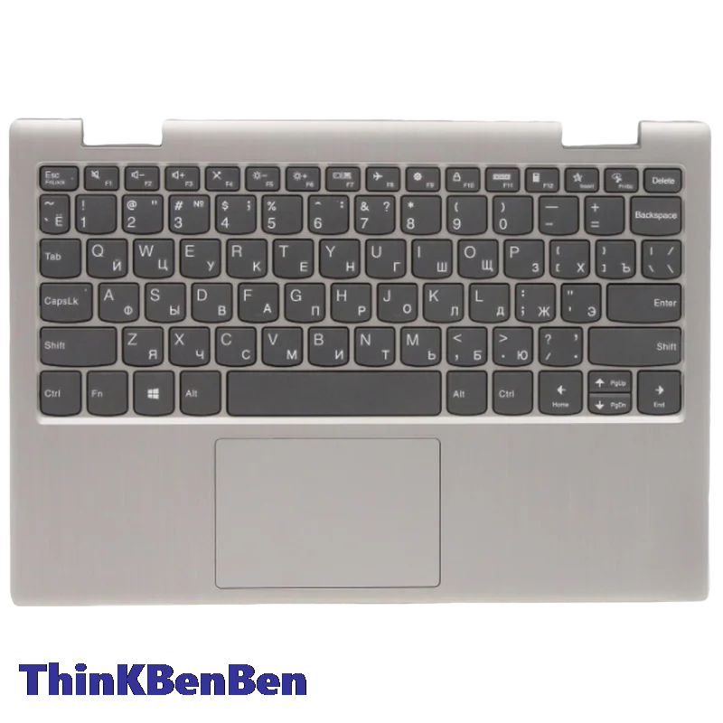 RU Russian Platinum Grey Keyboard Upper Case Palmrest Shell Cover For Lenovo Ideapad Flex 3 11 11IGL05 11AGL05 5CB0Z51636