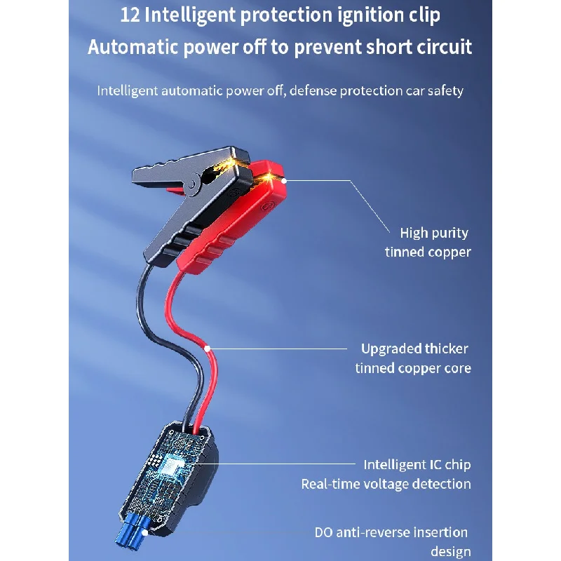 Emergency Car Jump Starter Device Pack Light With Air Pump Electric Portable Power Bank Tire Capacitor Booster