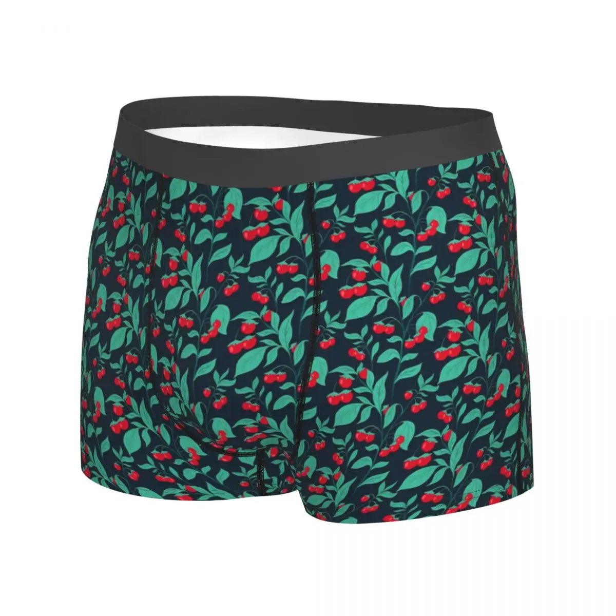 Cherries Tomatoes Underwear Fruit Print Breathable Panties Printing Shorts Briefs 3D Pouch Men Oversize Trunk