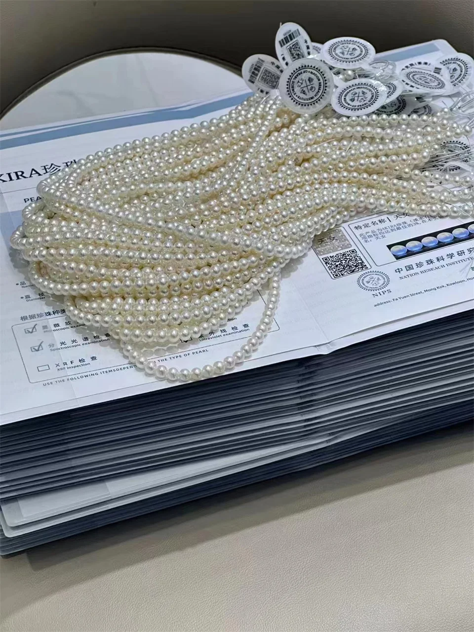 

Мини-18 дюймов 5-6 мм японский Akoya белый жемчуг ожерелья с высоким блеском безупречное модное колье с жемчугом в виде морской воды для женщин