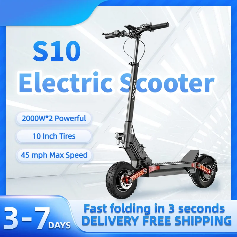 

Electric Scooter S10 Dual Motor 2000W*2 for Adults, 60V Battery, Up to 50 Miles Range, 10 Inch Tires