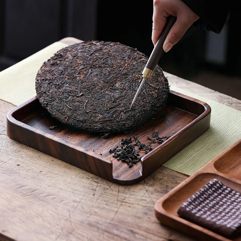 Walnut Wooden Food Tray, Puer Tea Storage Box, Tea Knife Pry Plate, Home Breakfast Cake Tray, Flower Pot Bonsai Gardening Holder