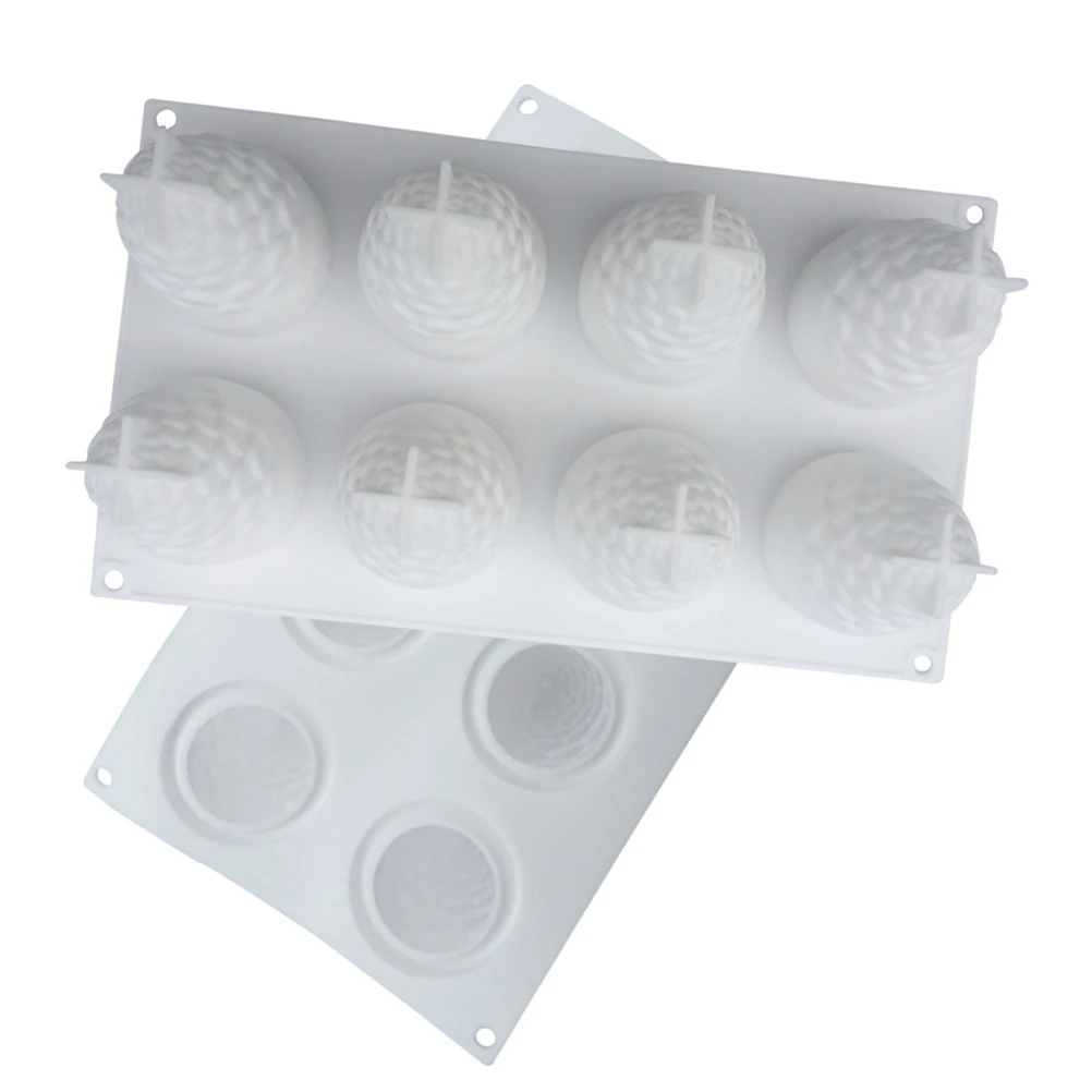 

8 Cavity 3D Pine Cone Silicone Mold for Mousse Cake Baking Tools Reusable Flexible Impermeable Baking Molds Kitchen
