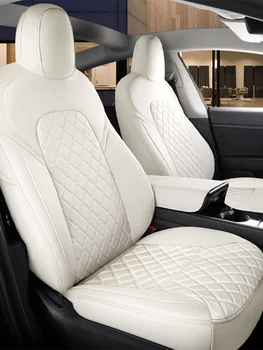 כיסוי מושב לרכב לטסלה דגם 3 Y בהתאמה אישית אביזרים לטסלה 360 מעלות מכוסה מלא אמצעי עור מחורר אמיתי 10 best sales כיסוי מושב טסלה - №4