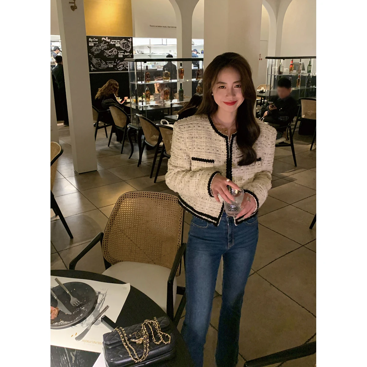 

Джинсы с высокой талией и расклешенными штанинами Baby6, ультра-стройнящие, из хлопка с эффектом потертости, прямого кроя, средней эластичности, для повседневной носки, для женщин