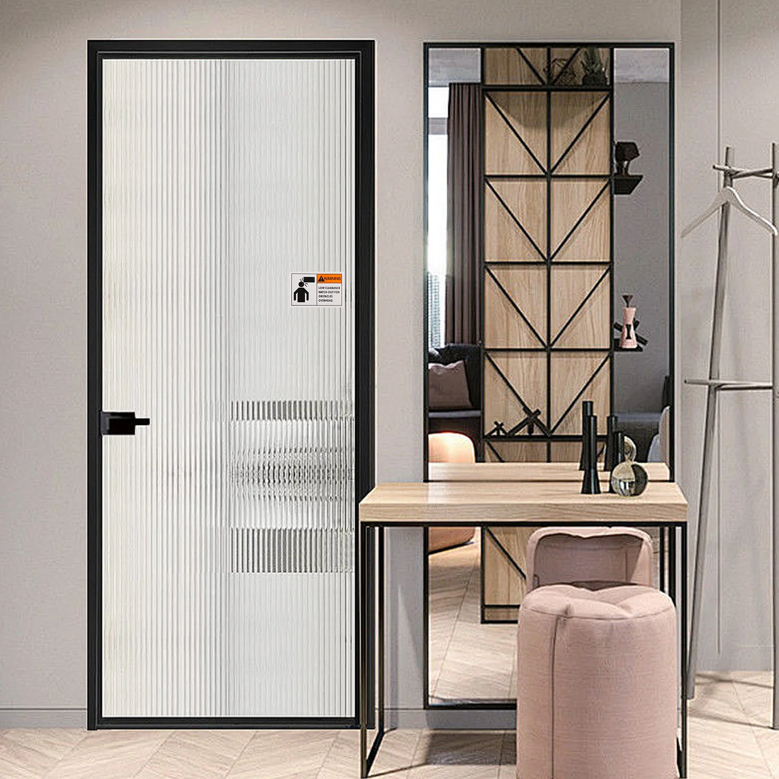 Bright Colored Warning Sticker for Overhead Obstacles Strong Adhesive Safety Sign for Vehicles Warehouses Construction Zones