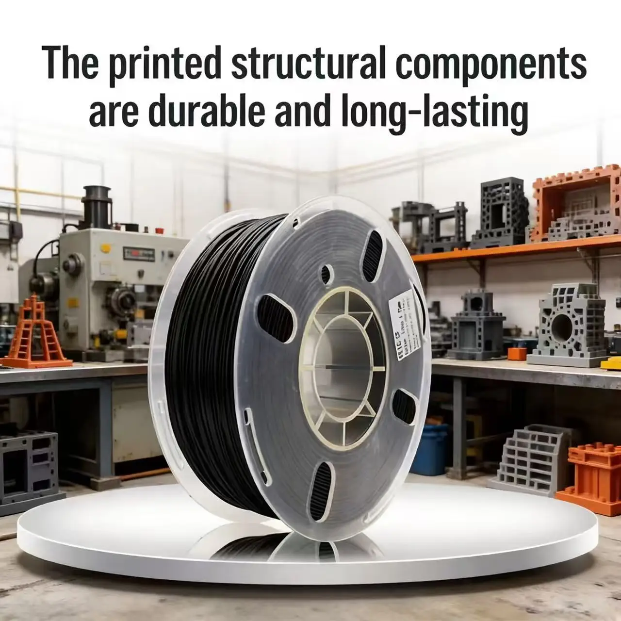 CF-PLA+PETG+ASA+ABS 3D Filament, High Strength Carbon Fiber Composite Filament 1.75mm, 1kg,High Temperature Resistance view 2