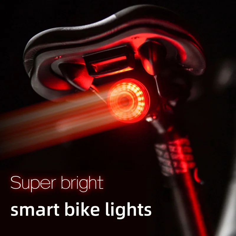 

Интеллектуальный тормозной задний фонарь для велосипеда, подушка для подседельного штыря с большой апертурой, задний фонарь для велосипеда, интеллектуальный тормозной задний фонарь