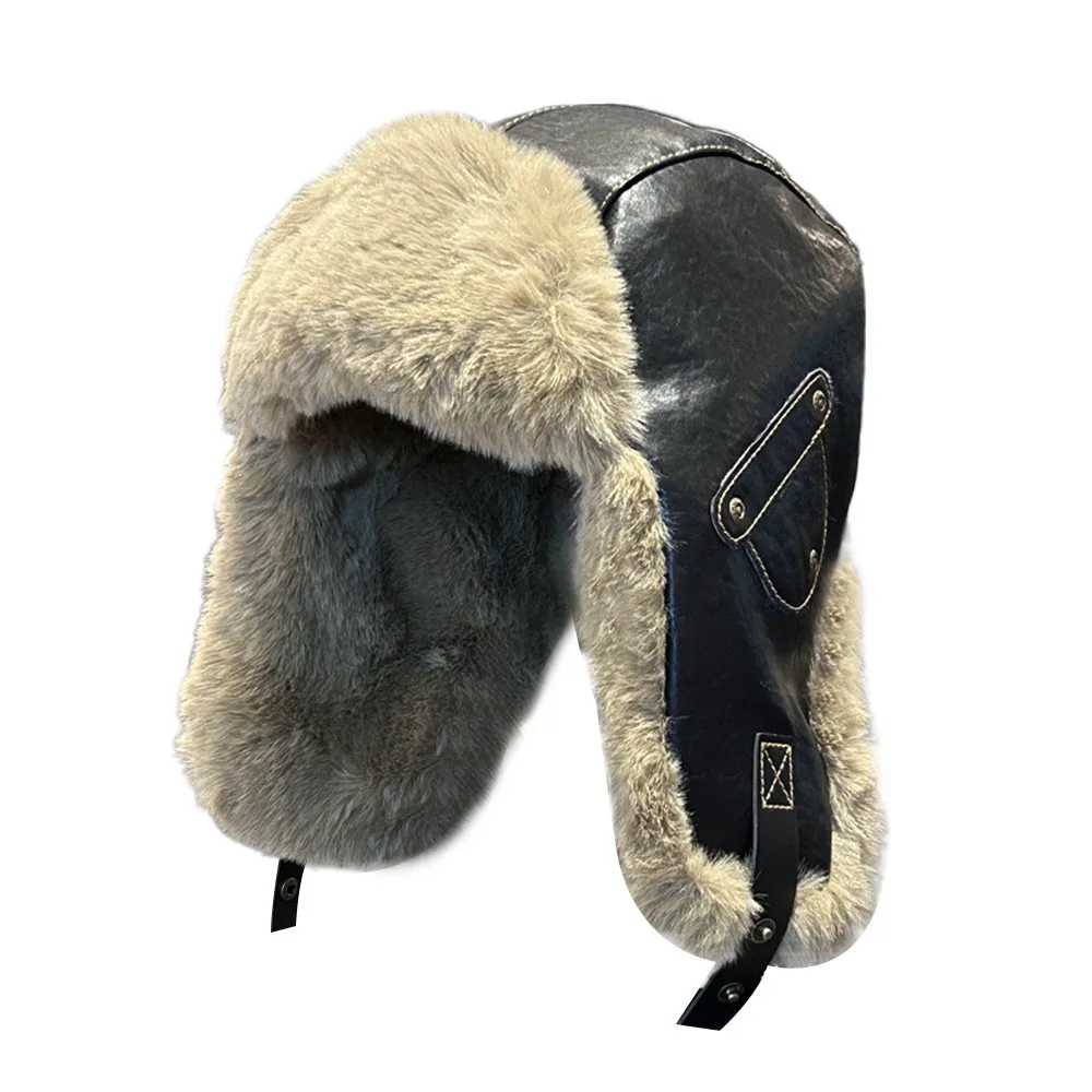 

Cozy Faux Fur Winter Cap Warm Ushanka Fur Hat Thick Soft Leather Lei Feng Hat for Men Women