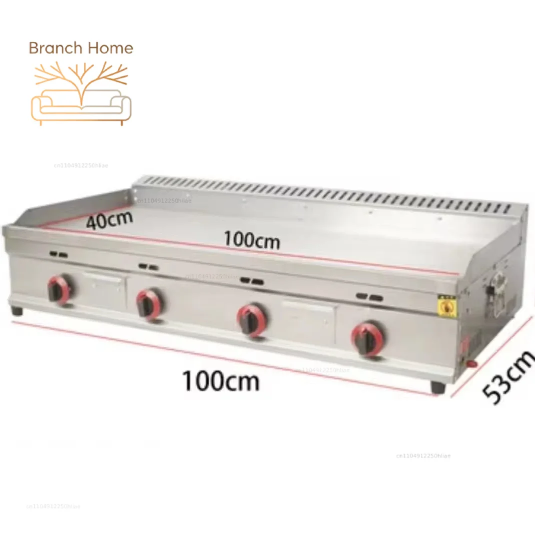 Gas Grill Commercial Extension Style Three Gas Flat BBQ Grill Hotel Restaurant Kitchen Equipment