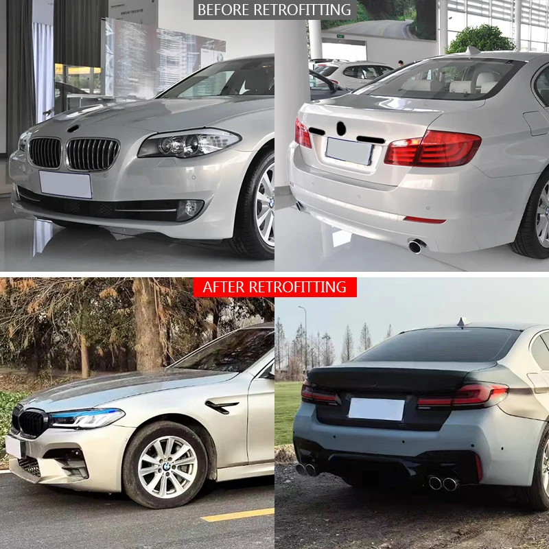 High-end Body Kit CustomizationF10 2010-2017 & G30 2021-2023 Body Kit Front & Rear Bumper With Fog Light Cut-Outs M5 Custom Modi