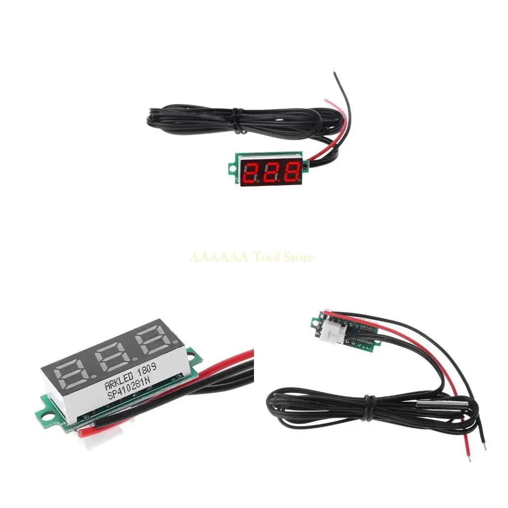 A2BE Portable 0.28 "عرض مقياس حرارة رقمي مع مسبار المعادن NTC لاختبار سيارة مياه مائية الاستخدام الخارجي الداخلي #1
