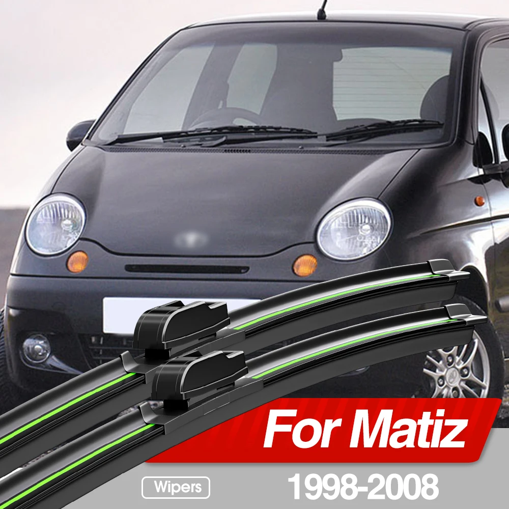 For Daewoo Matiz 1998-2008 Front Windshield Wiper Blades 2pcs Windscreen Window Accessories 1999 2000 2001 2002 2005 2007