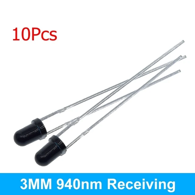 10 Đôi 3Mm 5Mm 940nm Đèn LED Hồng Ngoại Bộ Phát Và Bộ Thu Phát Hồng Ngoại Diode Điốt 301A Cho Arduino