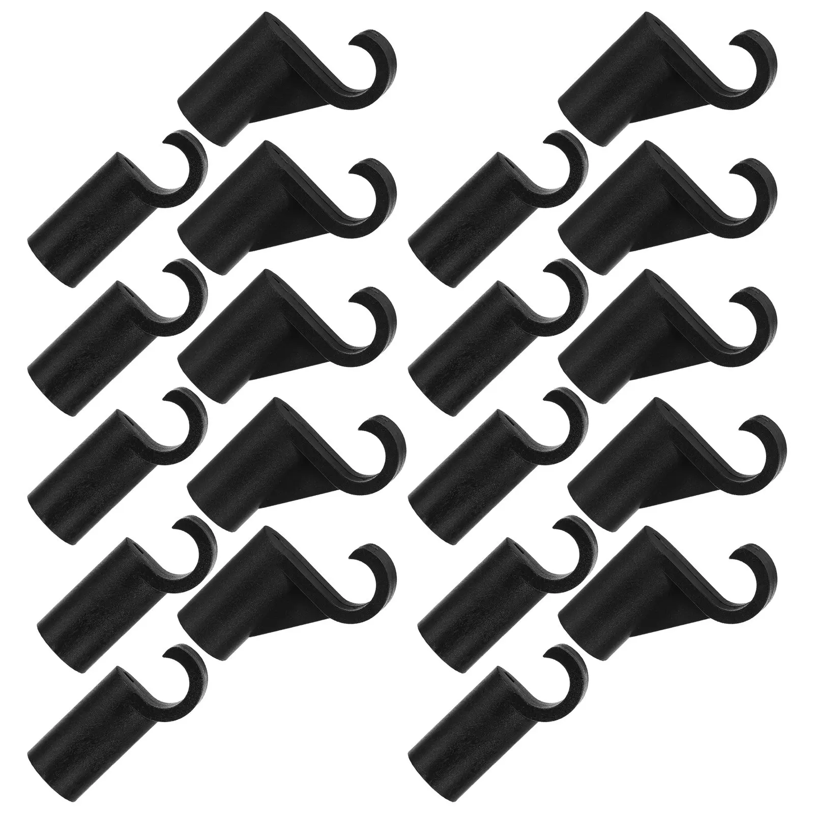 20Pcs Iron Pipe Support Hooks High Load Bearing Closet Rod Connectors Pipe Joint Fittings for Wardrobe Organization Home Storage