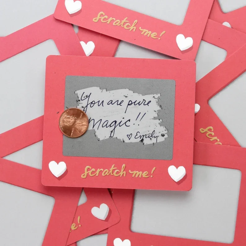 

10pcs Scratch-off Cards Birthday Gift Love Coupons Anniversary DIY Gift for Her Valentine's Day Tickets Love Note Game Cards