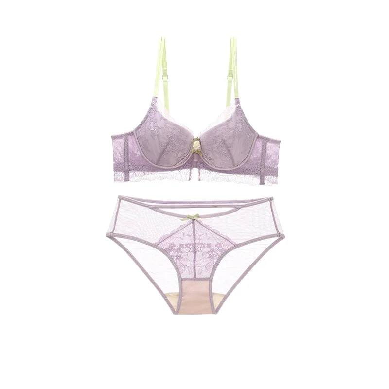 새로운 여성스러운 스위트 레이스 여성 속옷 세트, 와이 - Sheer Bra Lace 리뷰 및 가격