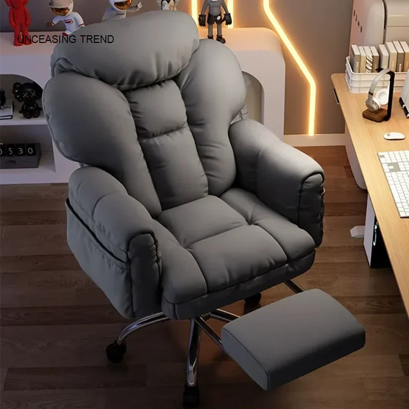 Extension Ergonomic Office Chair Back Cushion Footrest Boys Cushion Gaming Chair Glides Luxury Cadeira Gamer Office Furniture