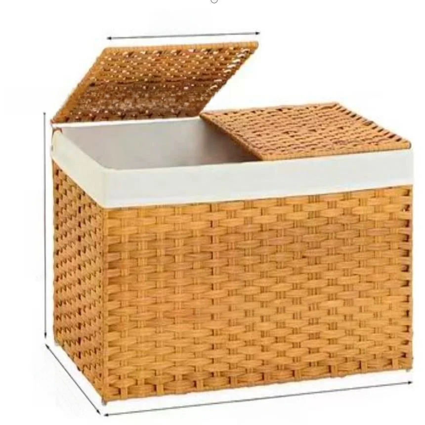 lightweight-wicker-style-laundry-hamper-bathroom-waterproof-dirty-clothes-basket-modern-minimalist-home-storage-basket