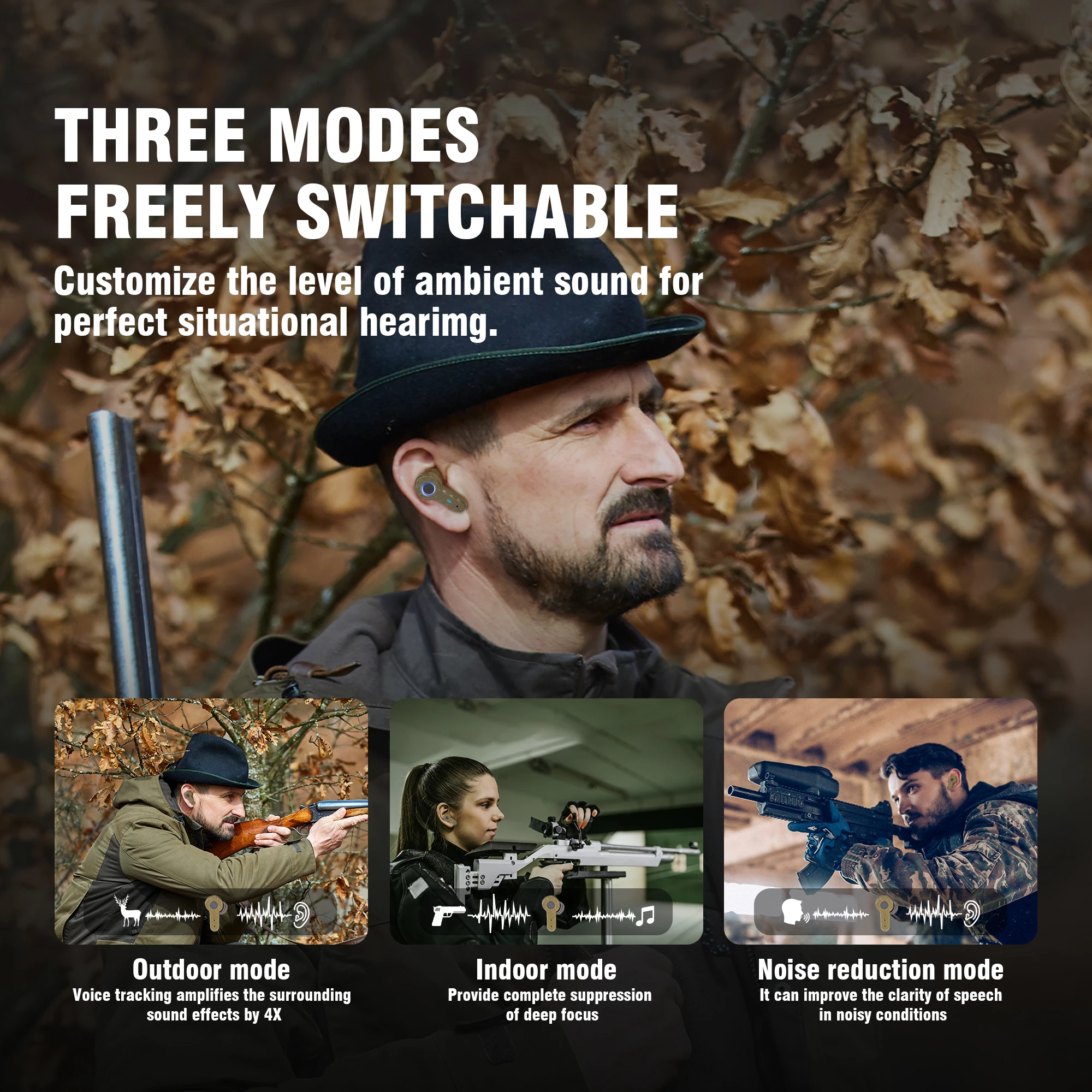 ARM NEXT Тактическая Bluetooth-гарнитура Антишумовые беруши NRR27dB с шумоподавлением для стрельбы Защита слуха Беспроводная связь