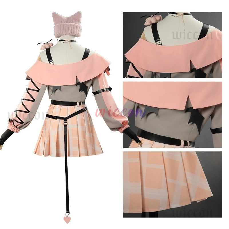 アニメ PJSK 桃井愛梨コスプレドレス衣装もっともっとジャンプ! ハロウィンスーツ女性男性衣装カーニバルパーティーウィッグアクセサリー