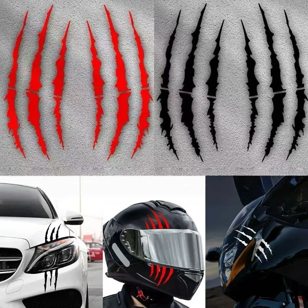 

Наклейки на мотоцикл с когтями демона, покрывающие царапины, наклейки на шлем «сделай сам», водонепроницаемые однотонные автомобильные виниловые наклейки