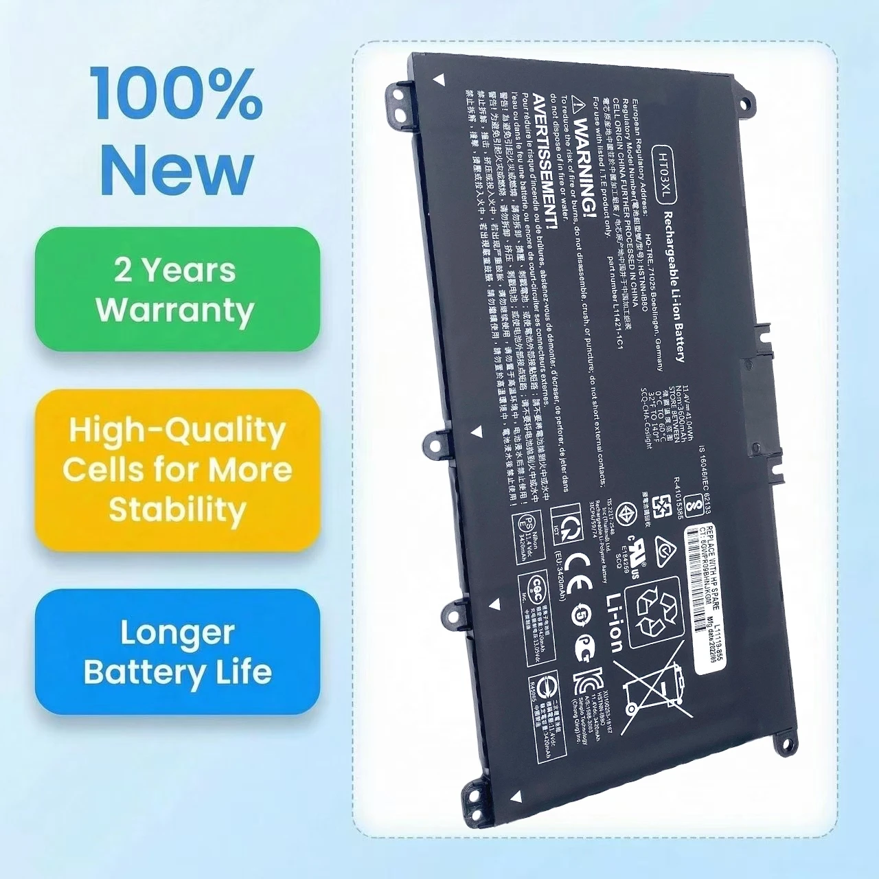 HT03XL Laptop Battery for HP Pavilion 14-CE0025TU 14-CE0034TX 15-CS0037T 250 255 G7 HSTNN-LB8L LB8M/DB8R L11119-855 L11421-2C1