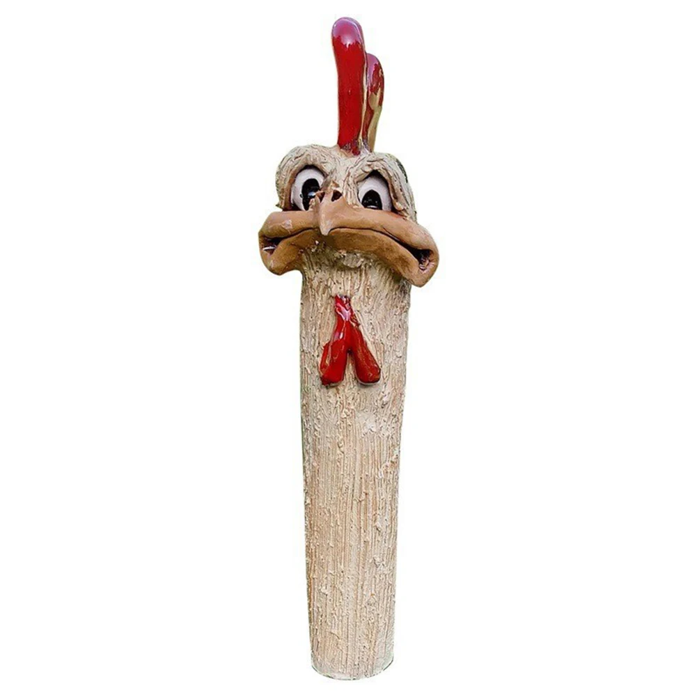 

Funny Chicken Statue Decoration Resin Chicken Ostrich Garden Sculpture Long Neck Chicken Statue Outdoor Yard Garden Farmhouse