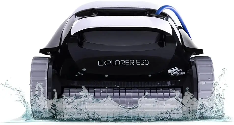 (2024 Model) Explorer E20 Automatic Robotic Pool Vacuum Cleaner, Wall Climbing, Active Scrubber Brush, Ideal for In-Grou