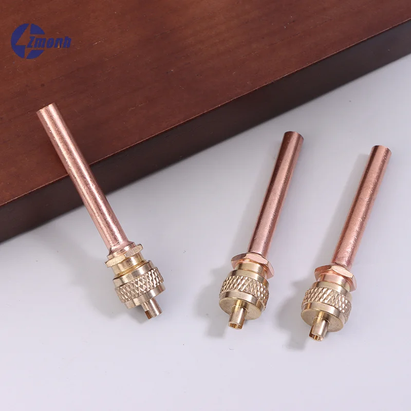 New！5Pcs Air Conditioner Refrigeration Access Valves 6MM OD Tube Filling Par 20CC Spare Part Replacement Stem Core Filling Parts