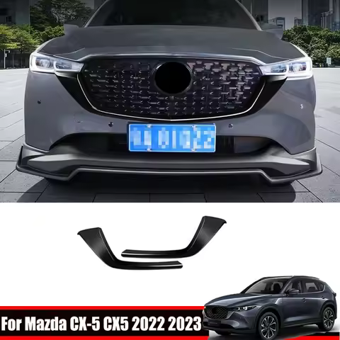 For Mazda CX-5 CX5 2022 2023 ABS Black Front Bumper Grid mesh Grill Grille Hoods Part Car front Body Cover Racing Engine Trim