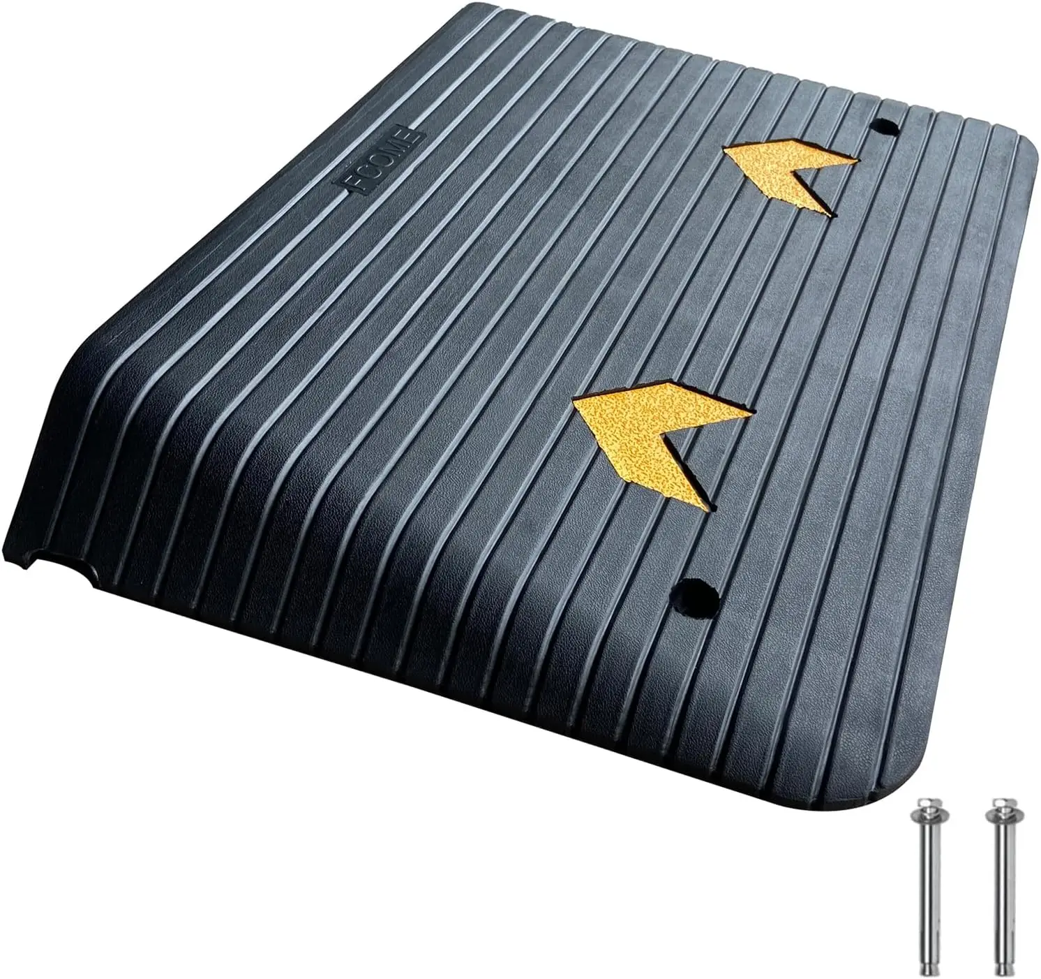 

Heavy Duty Rubber Threshold Ramp for Doorways, 10cm Rise, Wheelchair and Scooter Access, 1 Pack