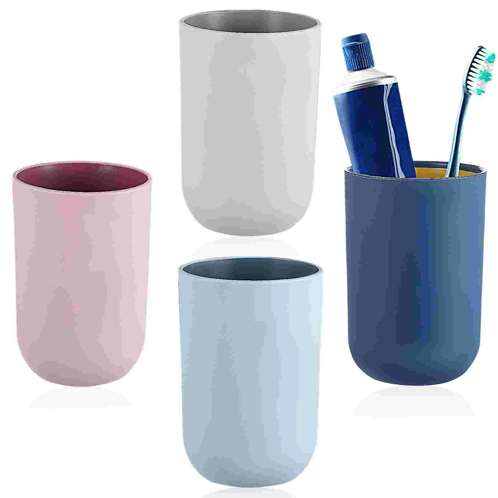 

4 Pcs Cup for Bathroom Washing Teeth Toothbrush Holders Mugs Lids Tumbler Cups Lovers