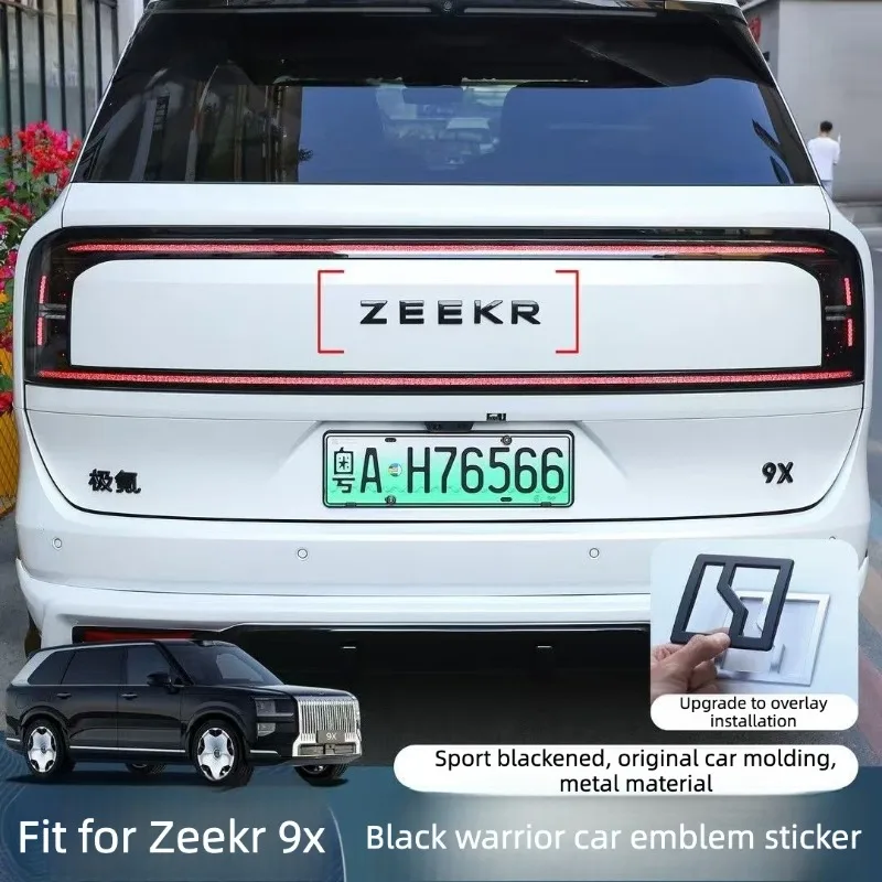 For Zeekr 9X Full Body 3D Black Metal Logo Automotive Supplies Modify Accessories