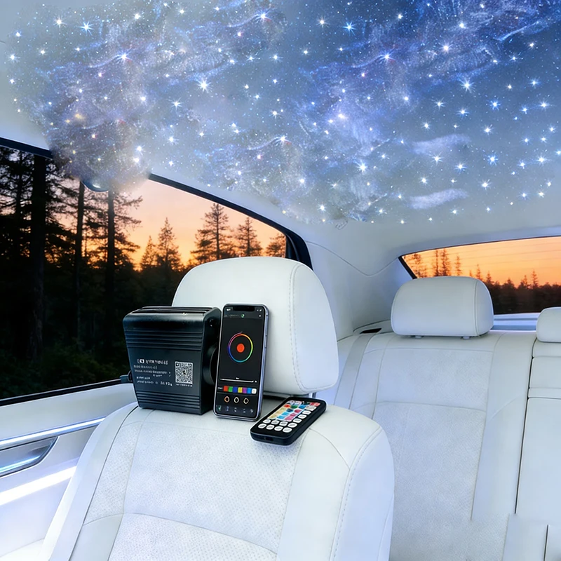 ceiling kit Bluetooth APP Smart Control Starry Car LED Light Kid Room Ceiling Sky Lighting small Optical fiber lamp Twinkle Sta