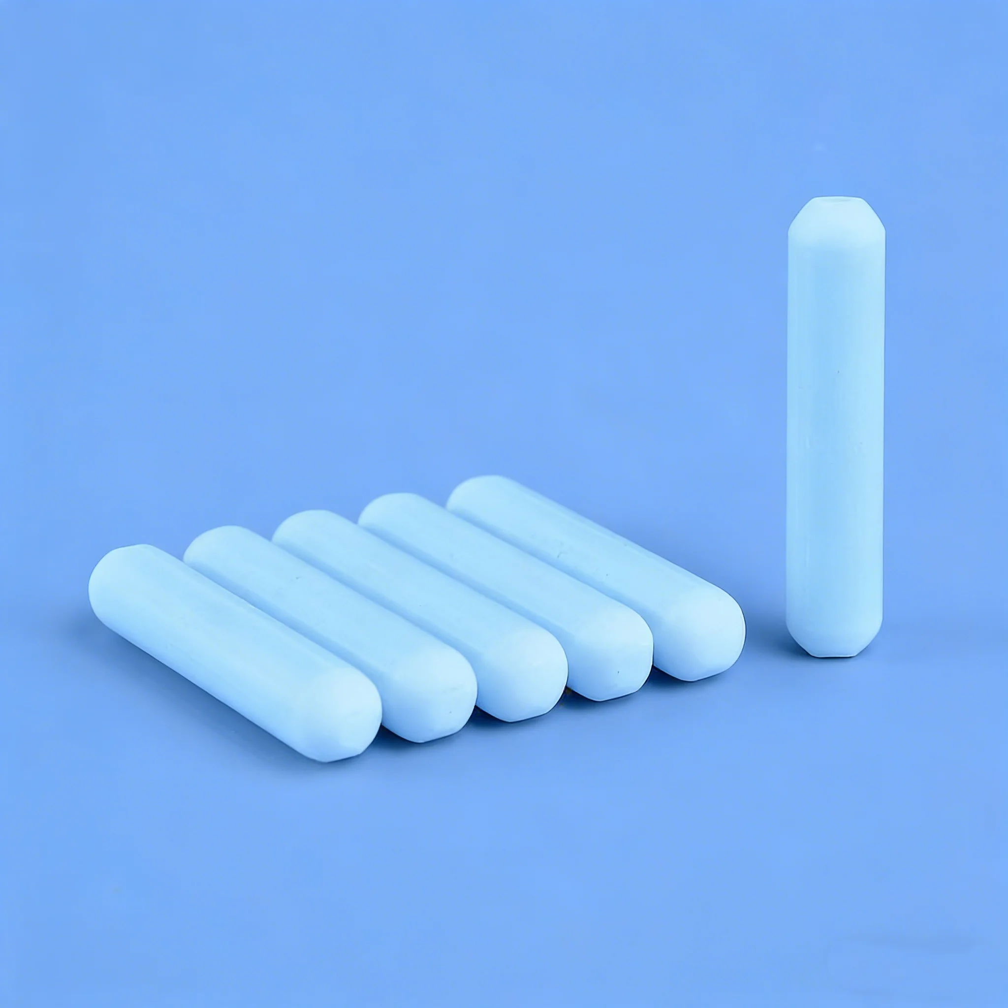 Laboratory Magnetic PTFE Magnetic Stirrer Mixer Stir Bars White Color Without Pivot Ring
