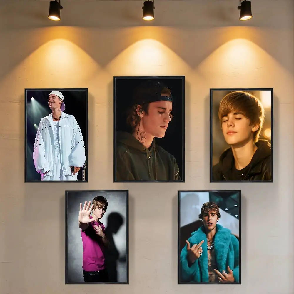 

Pop singer H-Justin BieberS Poster HD Art Wall Waterproof Home Living Room Bedroom Bar Aesthetic Decoration
