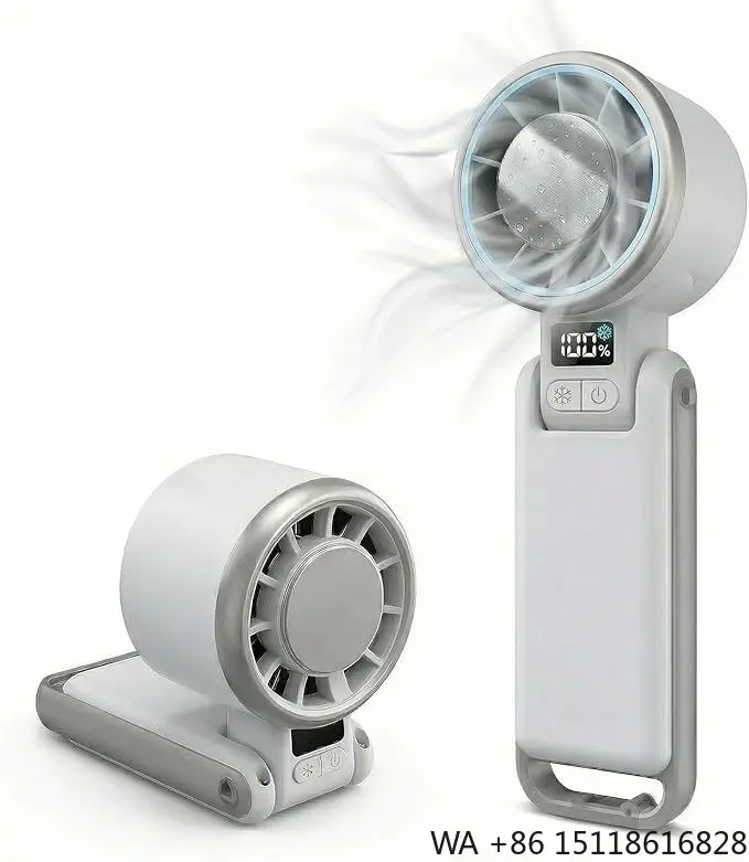 2026 New Arrival Mini USB Portable Fan Handheld Air Cooler Five-Speed Rechargeable Car Outdoor Electric Plastic
