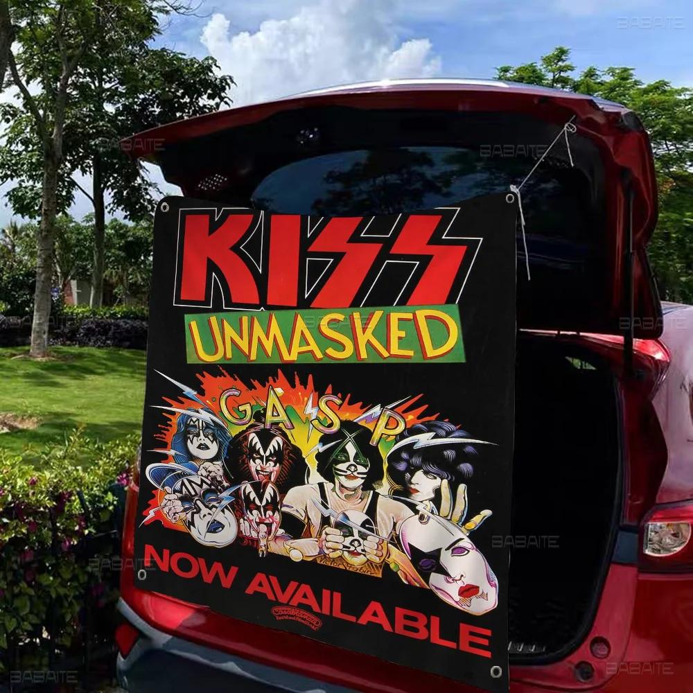 Vintage Heavy Metal Kiss Band Large Size Shop Art Promotion Advertising Booth Flag Hanging Banners