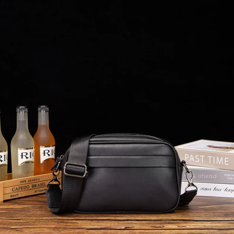 Luxury Brand Design Men Crossbody Bag Casual Solid Messenger Bag Mens Small Shoulder Crossbody Flap Bags Man Phone Handbag Male