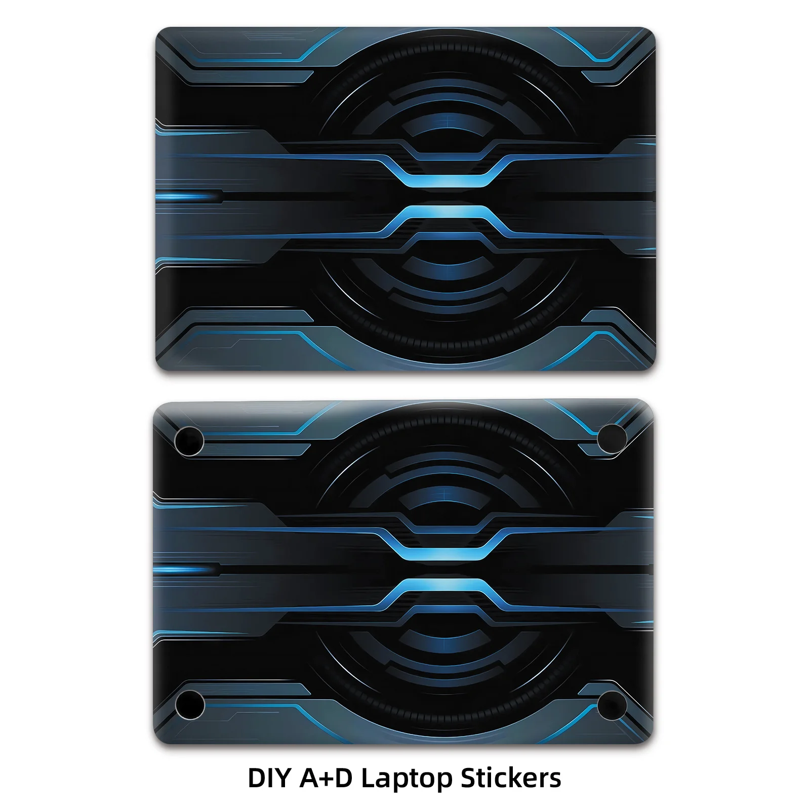DIY 1 set of 2 A + D surface rendering laptop protective film, color style laptop shell film decorative sticker,
